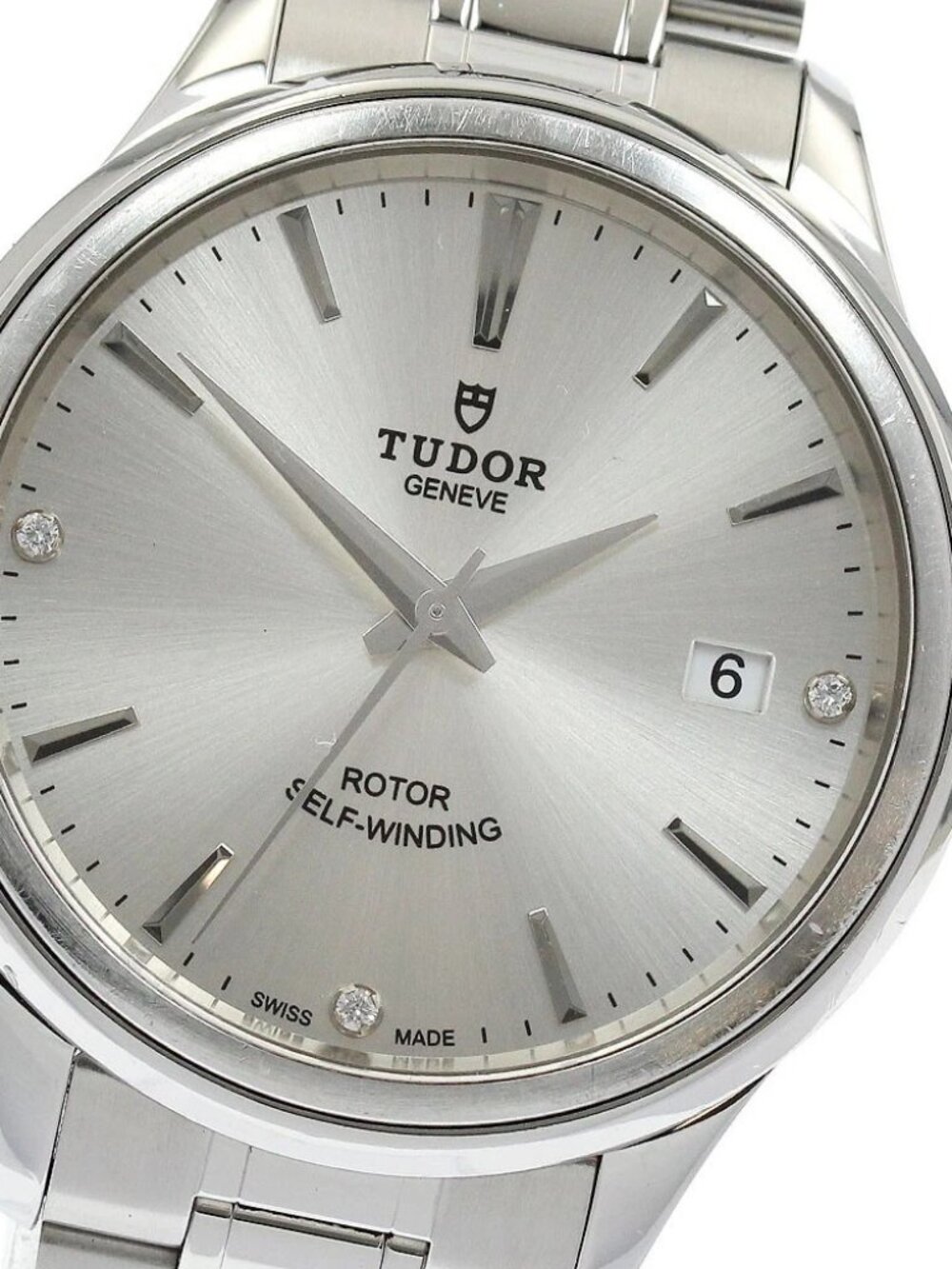 TUDOR style 12500 Date 3P diamond Silver Dial Automatic Men's Watch
